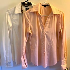 EUC TWO Express Women’s Dress Shirts.  Classic style.  Barely worn.